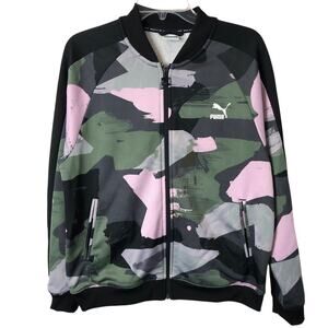 Puma Classics Women's T7 Track '68 Patterned Full-Zip Jacket Size XL